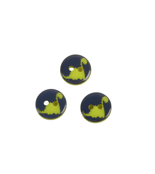 Bouton 2 trous enfant dinosaure