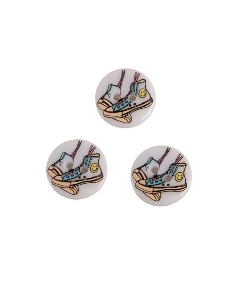 2-hole button children's sneakers