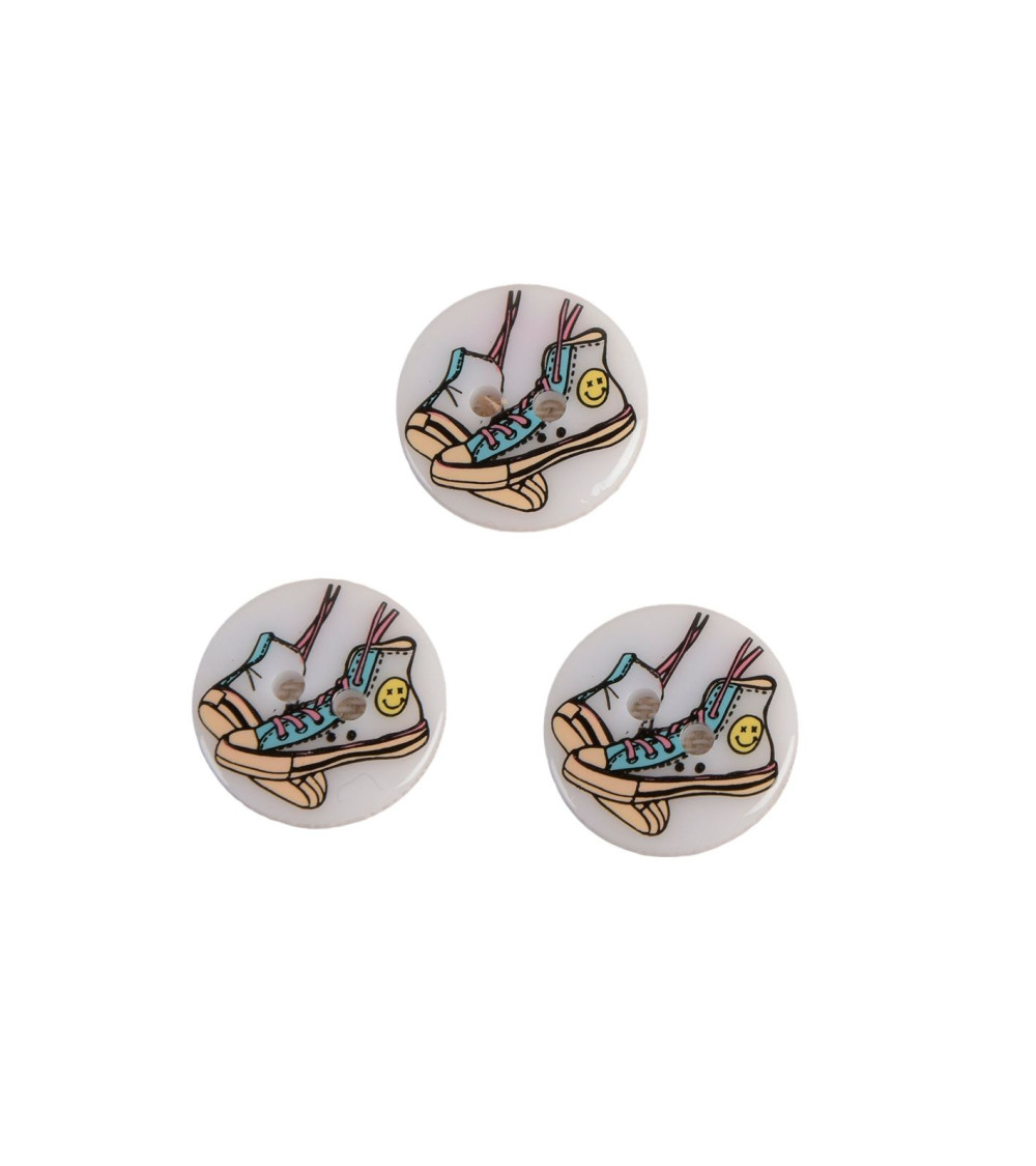 2-hole button children's sneakers