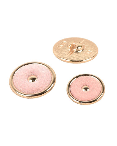Colorful round laurel pink button