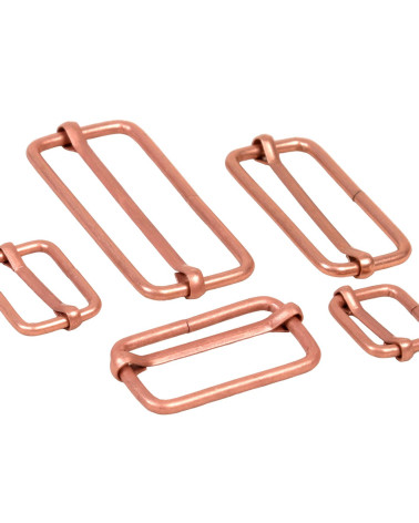 Set of 2 bronze bag adjustment buckles