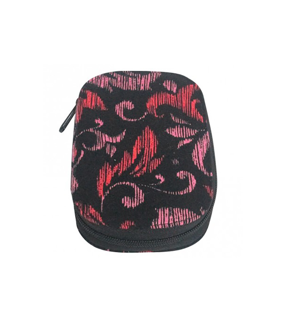 Custodia da cucito 16x12 cm foglie rosa