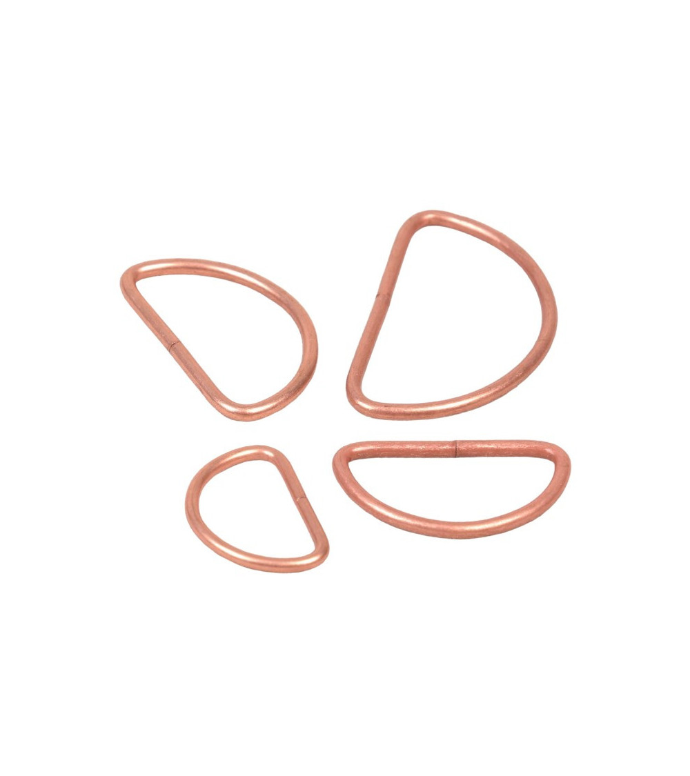 Set mit 2 D-Ringen aus bronzefarbenem Metall