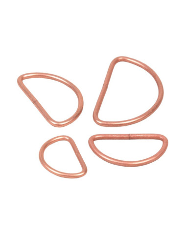 Set mit 2 D-Ringen aus bronzefarbenem Metall