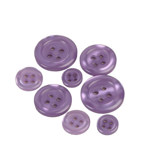 Bouton ronds 4 trous violet violet mauve