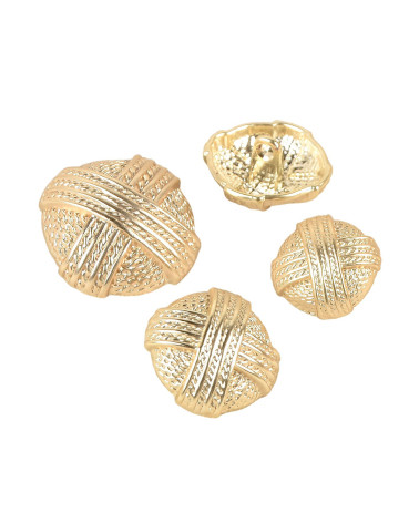 Set of 6 gold ball buttons