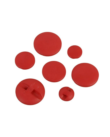 Conjunto de 6 botones de túnel rojos clásicos