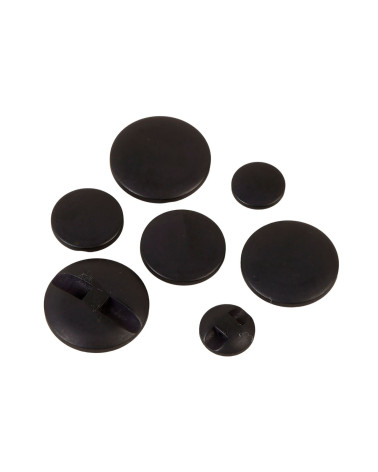 Conjunto de 6 botones de túnel negros clásicos