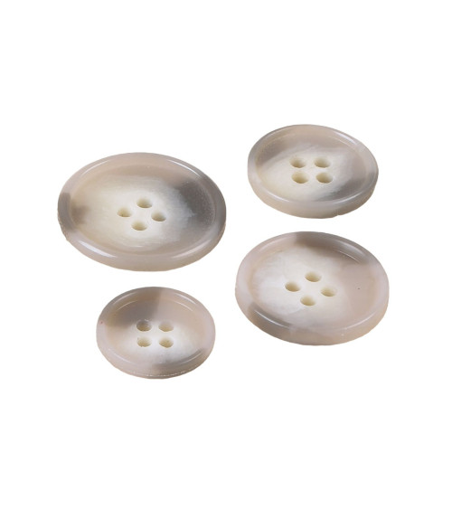 Lot de 6 boutons costume gris clair