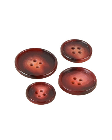 Set of 6 beaujolais red suit buttons