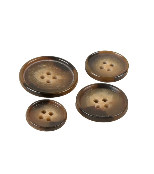 Lot de 6 boutons costume marron