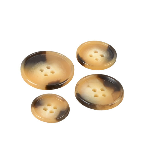 Lot de 6 boutons costume beige antilope