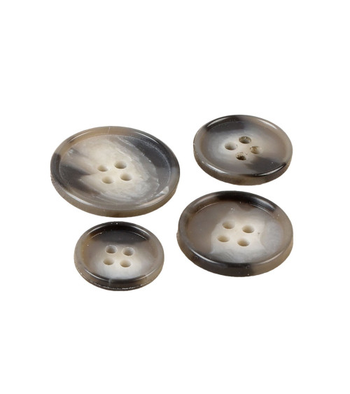 Lot de 6 boutons costume gris cendre