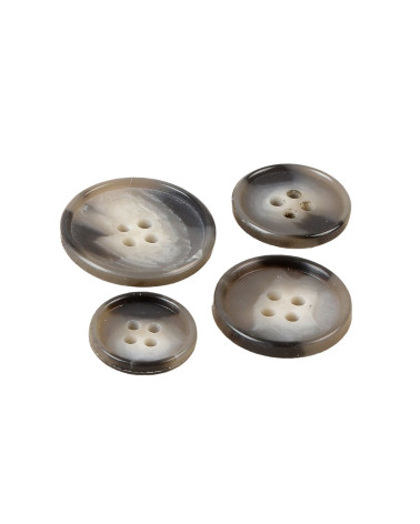Set of 6 ash gray suit buttons