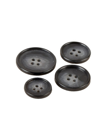 Set of 6 black suit buttons