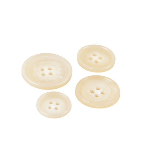 Lot de 6 boutons costume ivoire