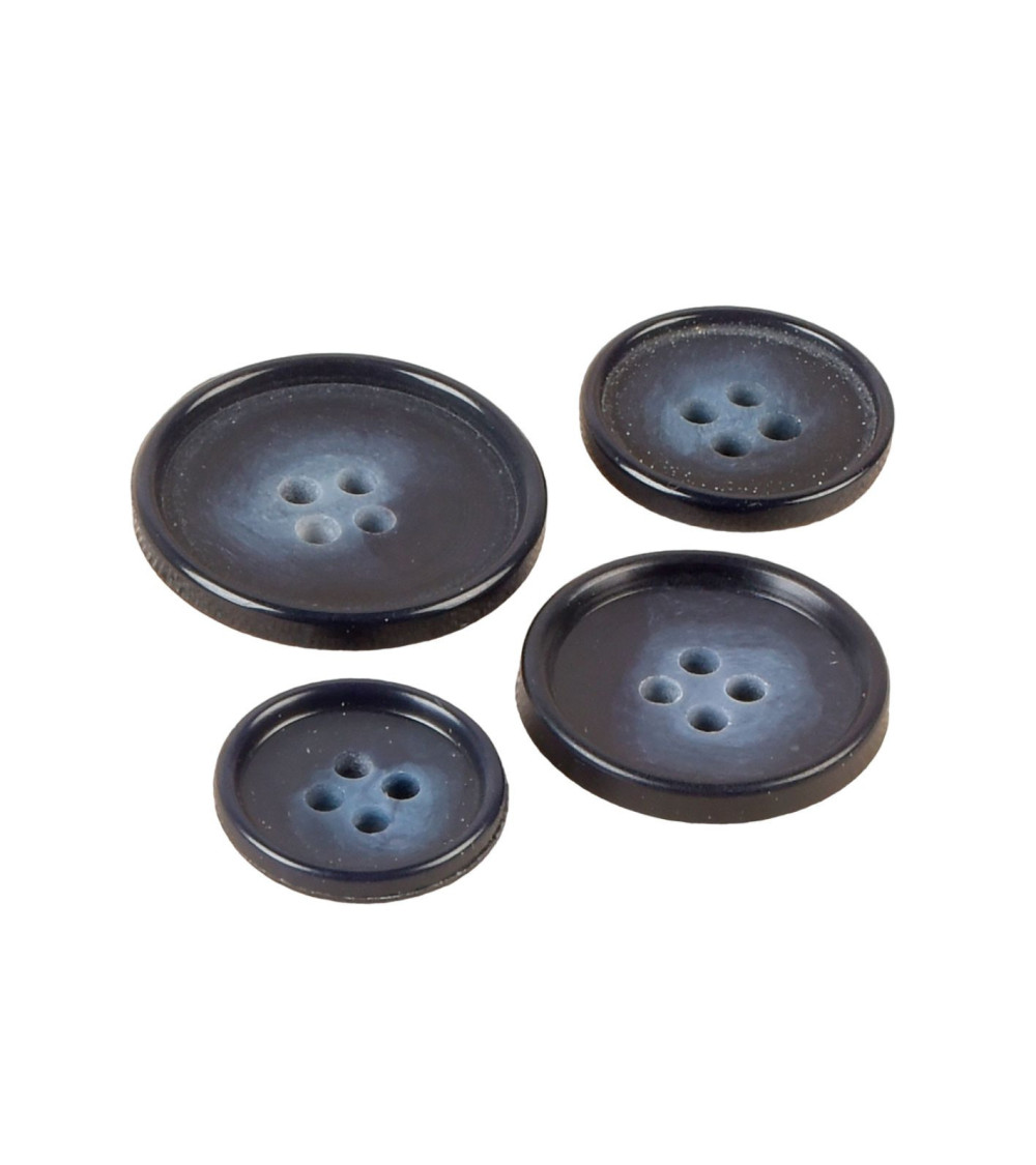 Set of 6 navy blue suit buttons