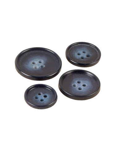 Set of 6 navy blue suit buttons