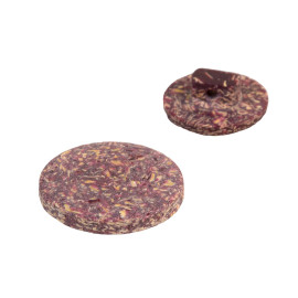 Bouton rond à queue écorces de riz rouge beaujolais