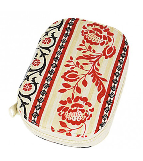 Sewing pouch 16x12cm flower wallpaper