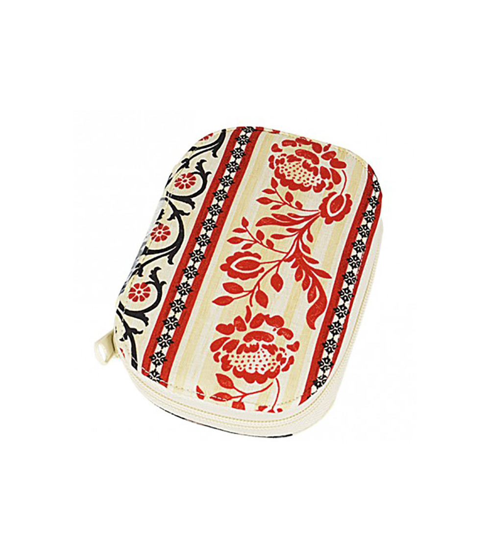 Custodia da cucito 16x12 cm carta da parati floreale