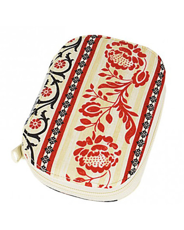Custodia da cucito 16x12 cm carta da parati floreale