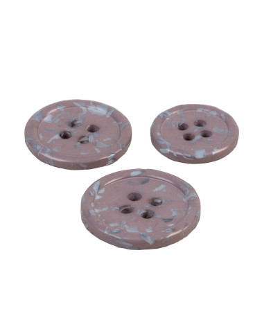 Round button 4 holes recycled anthracite gray bottles