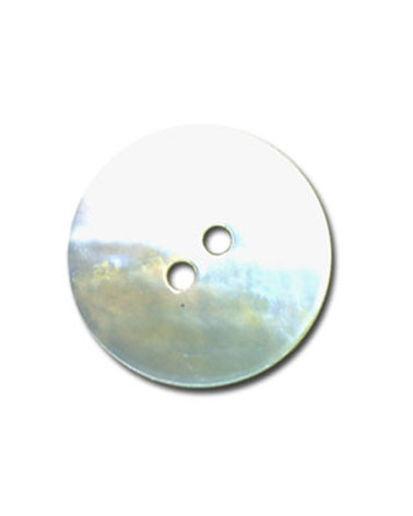 Set of 3 natural Akoya buttons in white mother-of-pearl