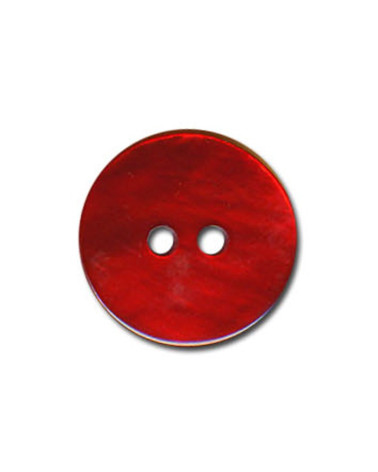 Set mit 3 Perlmuttknöpfen in der Farbe Rot
