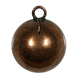 Lot de 3 boutons boule en métal bronze
