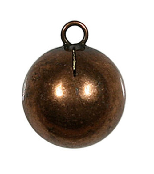 Lot de 3 boutons boule en métal bronze