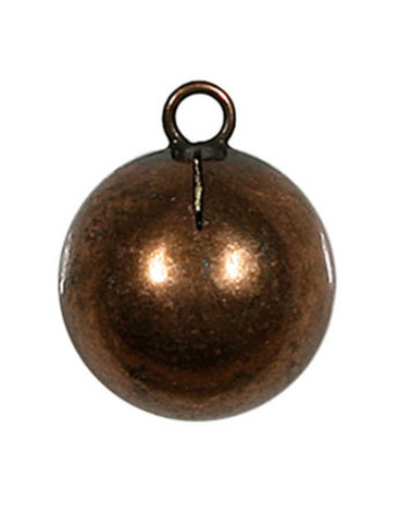 Set of 3 bronze metal ball buttons