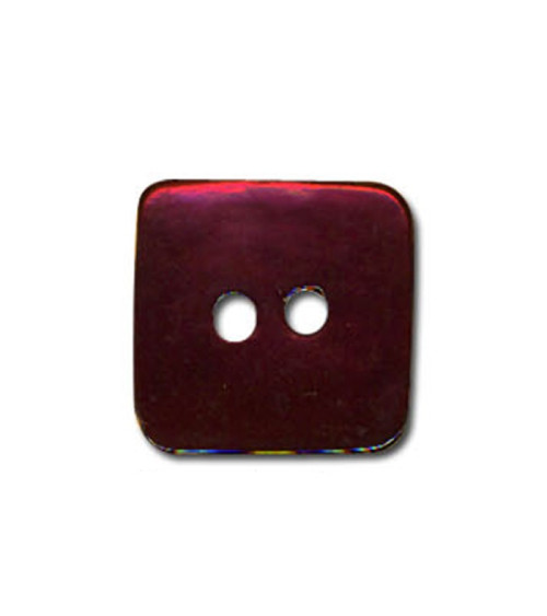 Set of 3 square mother-of-pearl buttons in Bordeaux color