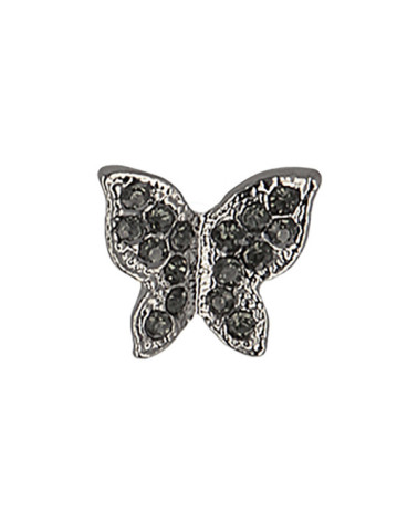 Set of 3 rhinestone butterfly buttons 13mm