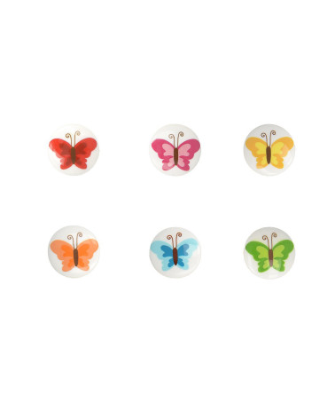 Set of 3 butterfly base buttons 15mm