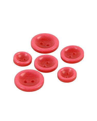 Set of 3 round buttons 2 holes red