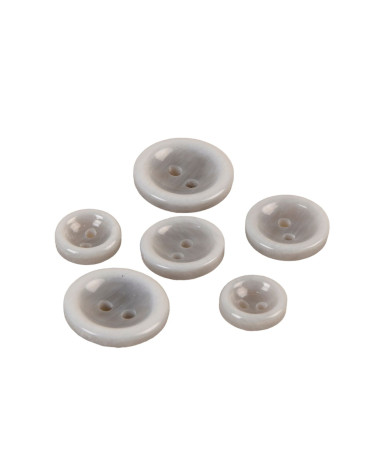 Set of 3 round buttons with 2 gray holes