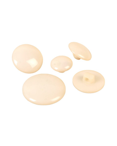 Set of 3 round buttons with classic ivory shank