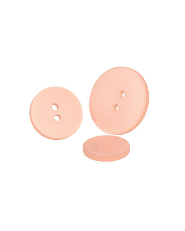 Set mit 3 2-Loch-Knöpfen aus babyrosa Satin