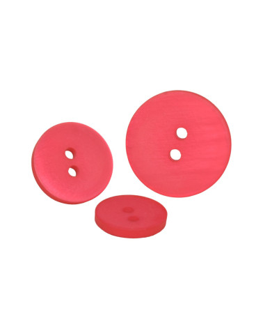 Set mit 3 fuchsiafarbenen Satinknöpfen mit 2 Löchern