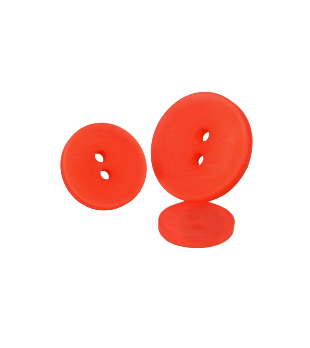 Lot de 3 boutons 2 trous satiné rouge