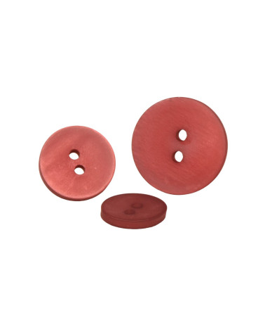 Set of 3 2-hole satin burgundy buttons