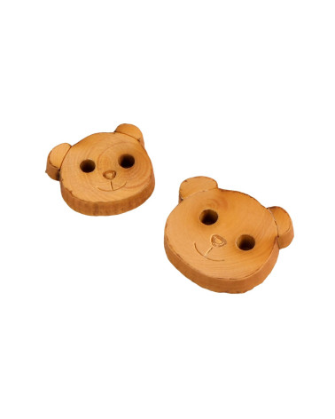 Set de 3 botones de madera para niños.
