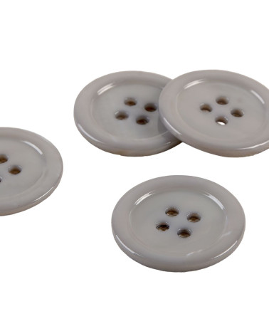 Juego de 3 botones redondos gris ceniza 100% nácar