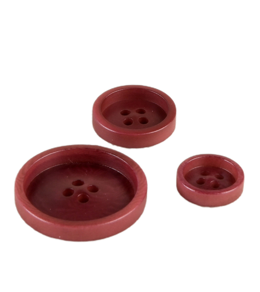 Lot de 3 boutons corozo 4 trous Beaujolais