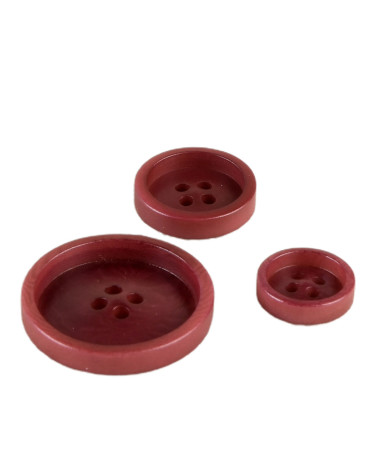 Set mit 3 Beaujolais-Steinsteinknöpfen mit 4 Löchern