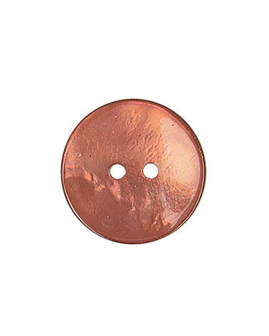 Set di 3 bottoni rotondi in madreperla arancione ruggine