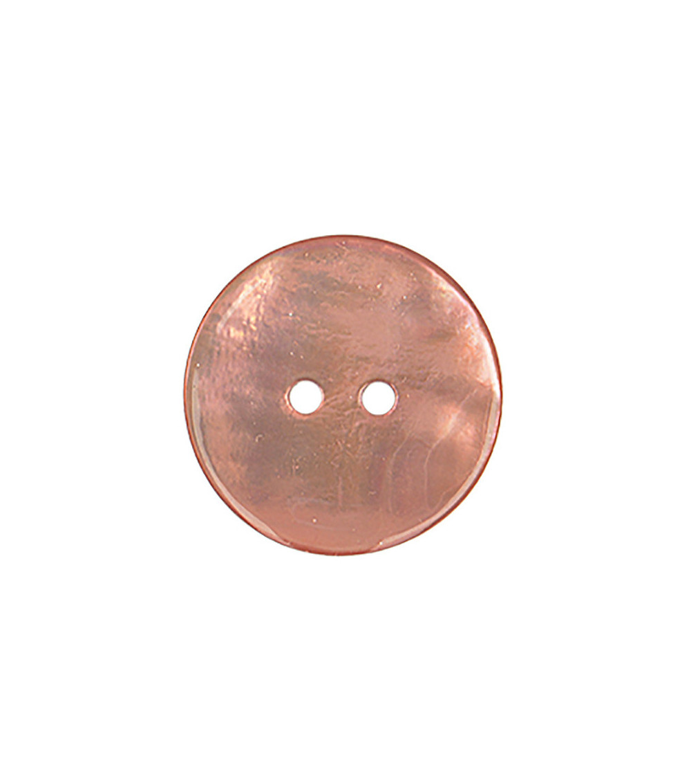 Set of 3 round old pink mother-of-pearl buttons