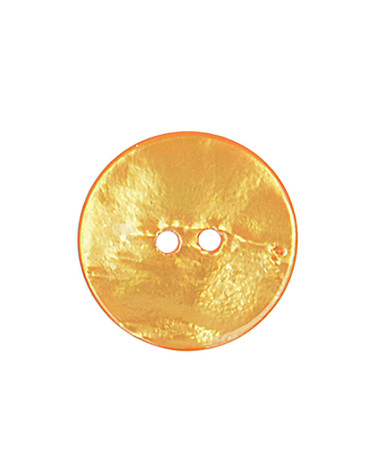 Lot de 3 boutons nacre ronds jaune moutarde