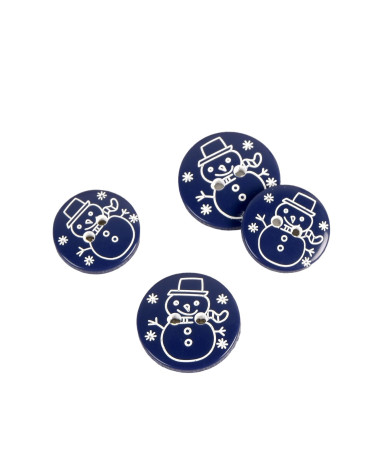 Set mit 3 marineblauen Herrenknöpfen mit 2 Löchern